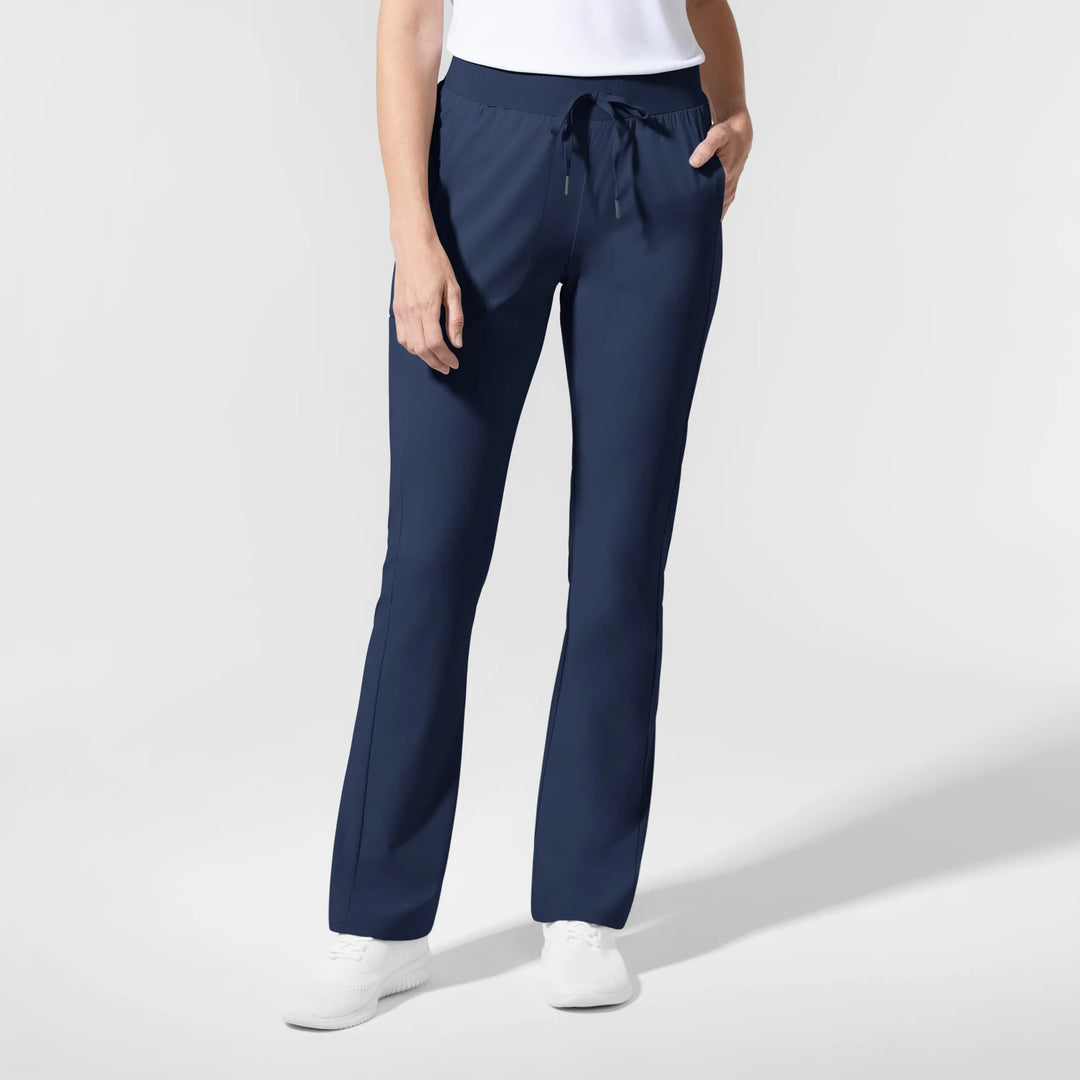 Wink Scrubs Women's AURA Mid Rise Align Bootcut Scrub Pant Navy | scrub-supply.com