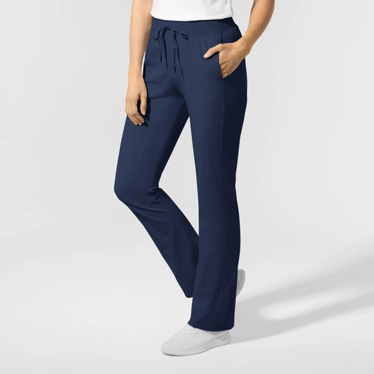Wink Scrubs Women's AURA Mid Rise Align Bootcut Scrub Pant Navy | scrub-supply.com