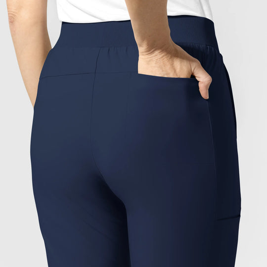 Wink Scrubs Women's AURA Mid Rise Align Bootcut Scrub Pant Navy | scrub-supply.com