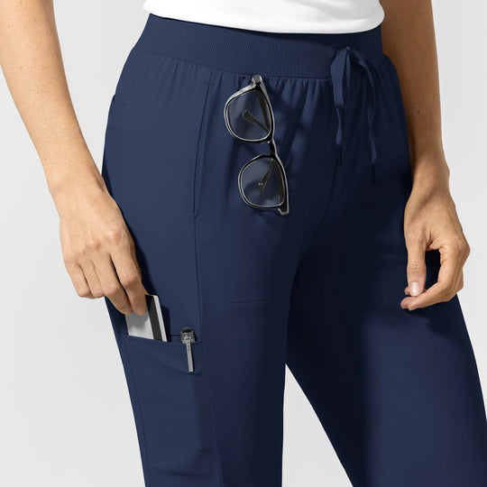 Wink Scrubs Women's AURA Mid Rise Align Bootcut Scrub Pant Navy | scrub-supply.com