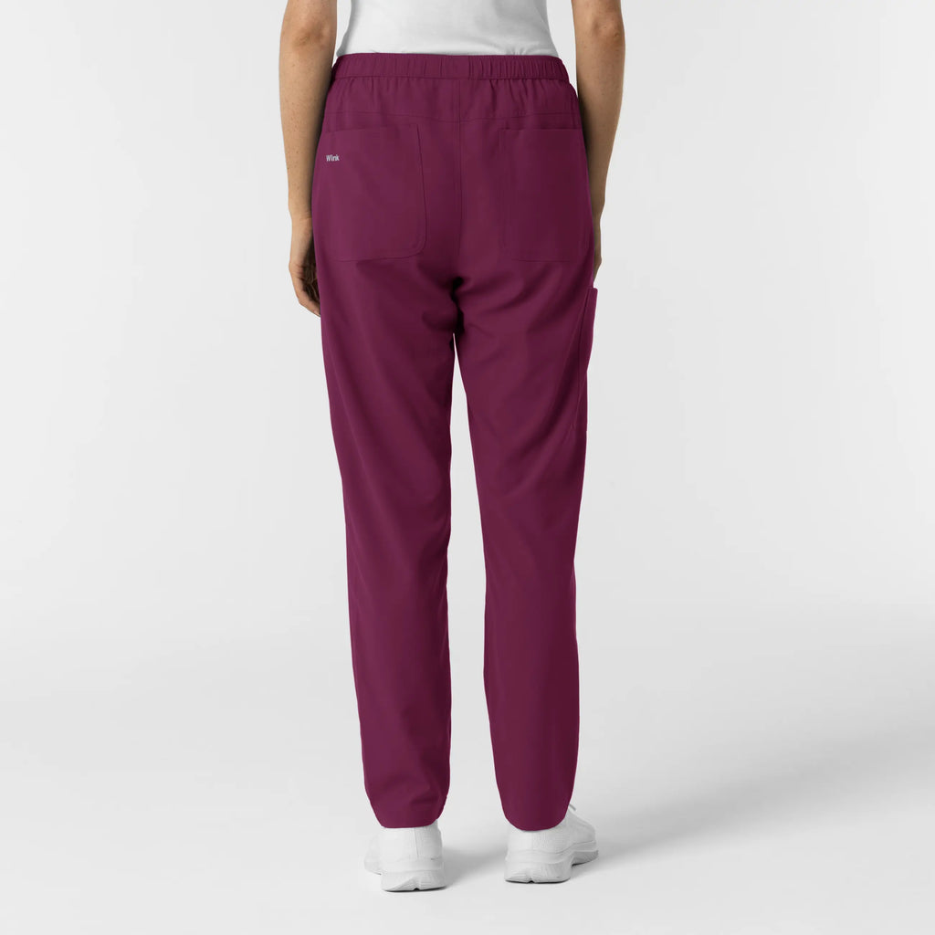 Wink Scrubs Women's Slim Leg Scrub Pant Wine | scrub-supply.com