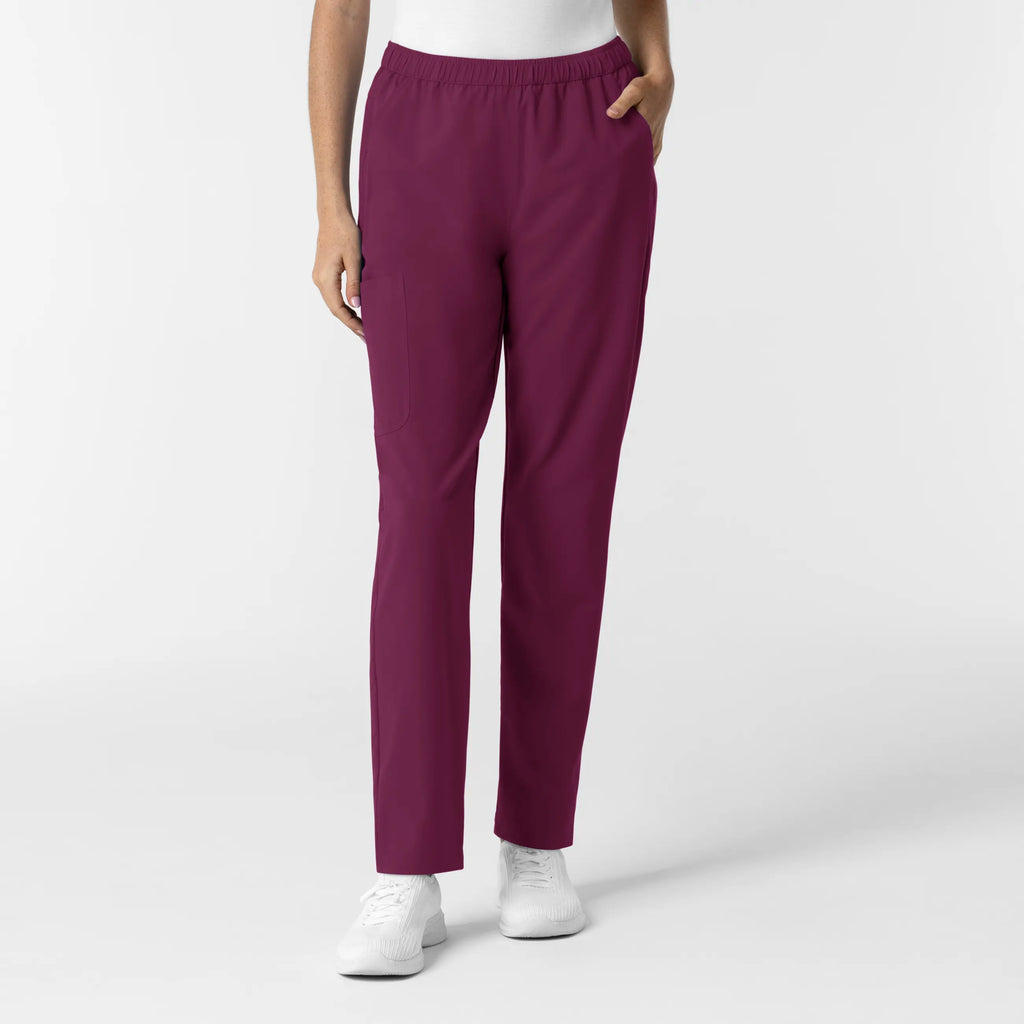 Wink Scrubs Women's Slim Leg Scrub Pant Wine | scrub-supply.com