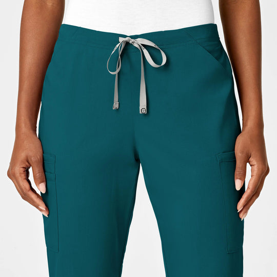 Wink Scrubs Women's Moderate Flare Leg Cargo Scrub Pant Caribbean Blue | scrub-supply.com
