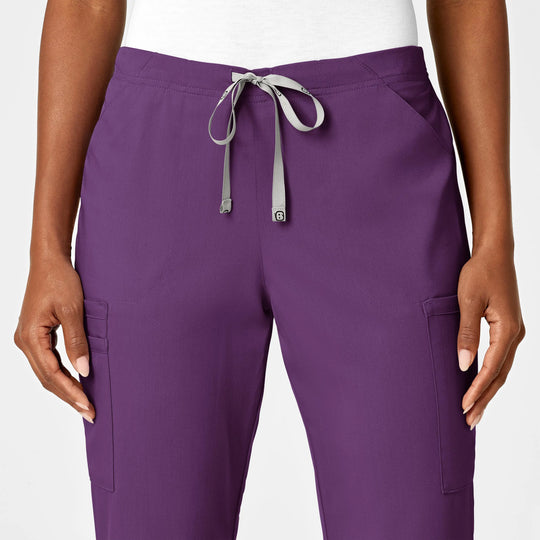 Wink Scrubs Women's Moderate Flare Leg Cargo Scrub Pant Eggplant | scrub-supply.com