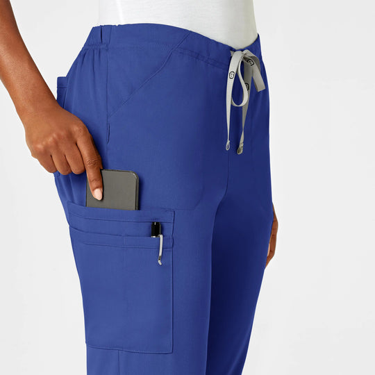 Wink Scrubs Women's Moderate Flare Leg Cargo Scrub Pant Galaxy Blue | scrub-supply.com