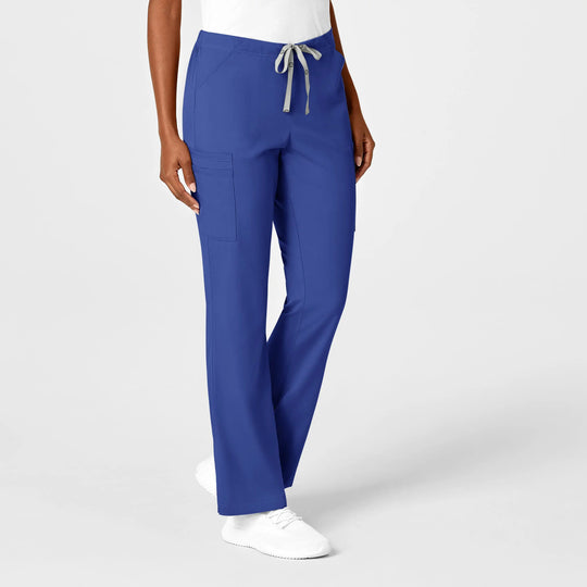 Wink Scrubs Women's Moderate Flare Leg Cargo Scrub Pant Galaxy Blue | scrub-supply.com