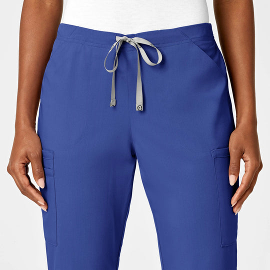 Wink Scrubs Women's Moderate Flare Leg Cargo Scrub Pant Galaxy Blue | scrub-supply.com