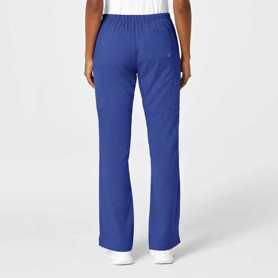Wink Scrubs Women's Moderate Flare Leg Cargo Scrub Pant Galaxy Blue | scrub-supply.com