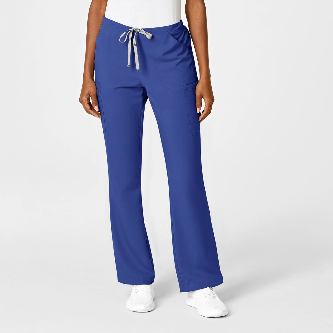 Wink Scrubs Women's Moderate Flare Leg Cargo Scrub Pant Galaxy Blue | scrub-supply.com