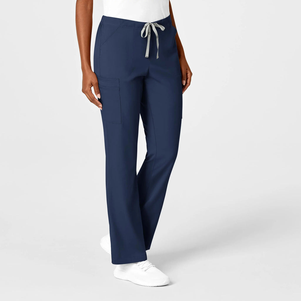 Wink Scrubs Women's Moderate Flare Leg Cargo Scrub Pant Navy | scrub-supply.com