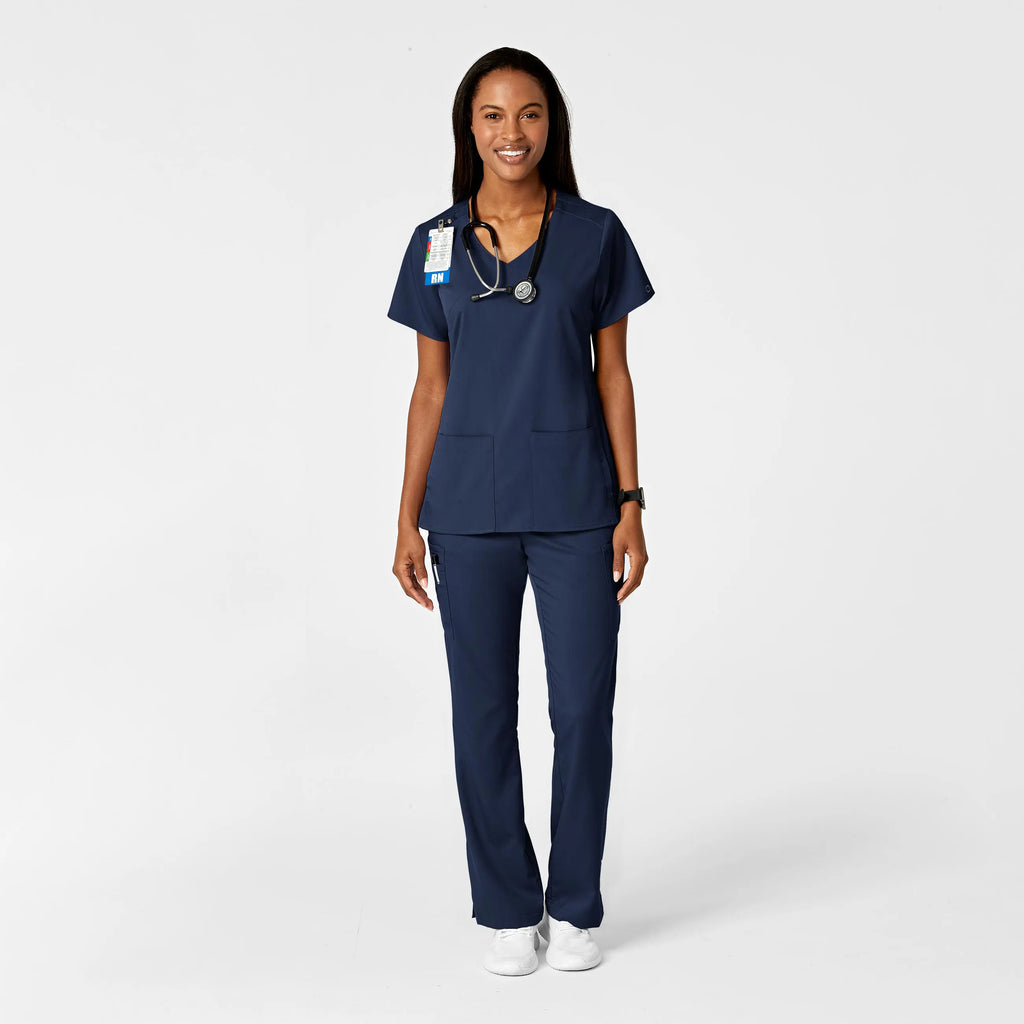 Wink Scrubs Women's Moderate Flare Leg Cargo Scrub Pant Navy | scrub-supply.com