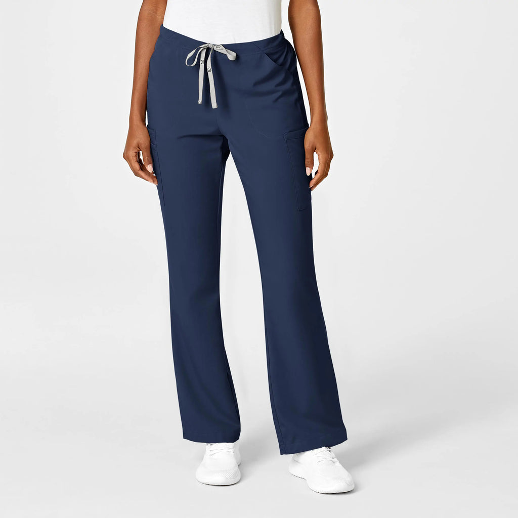 Wink Scrubs Women's Moderate Flare Leg Cargo Scrub Pant Navy | scrub-supply.com