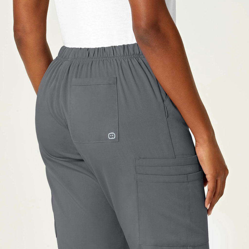 Wink Scrubs Women's Moderate Flare Leg Cargo Scrub Pant Pewter | scrub-supply.com