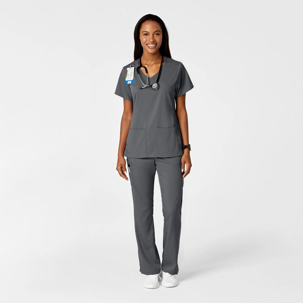 Wink Scrubs Women's Moderate Flare Leg Cargo Scrub Pant Pewter | scrub-supply.com