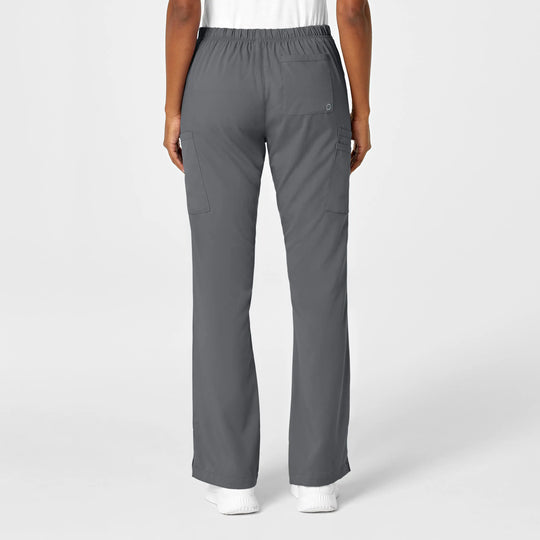 Wink Scrubs Women's Moderate Flare Leg Cargo Scrub Pant Pewter | scrub-supply.com