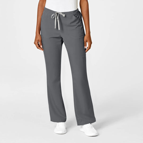 Wink Scrubs Women's Moderate Flare Leg Cargo Scrub Pant Pewter | scrub-supply.com