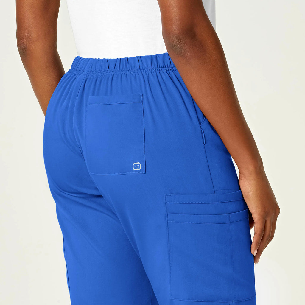 Wink Scrubs Women's Moderate Flare Leg Cargo Scrub Pant Royal Blue | scrub-supply.com