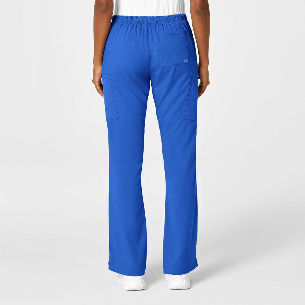 Wink Scrubs Women's Moderate Flare Leg Cargo Scrub Pant Royal Blue | scrub-supply.com