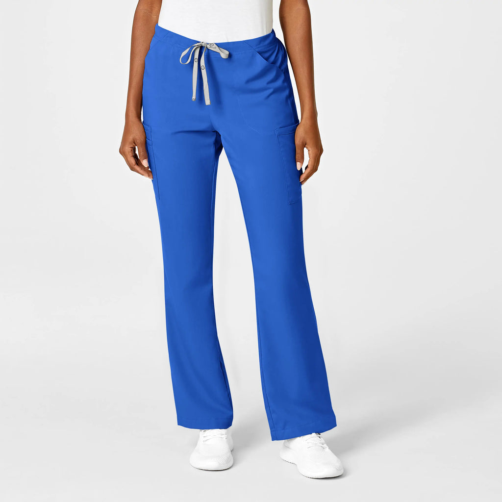 Wink Scrubs Women's Moderate Flare Leg Cargo Scrub Pant Royal Blue | scrub-supply.com