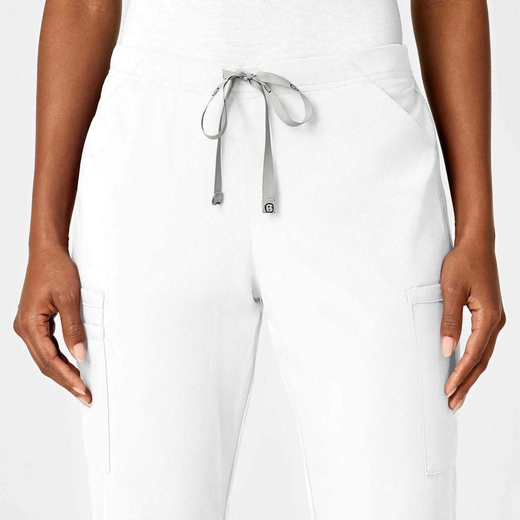 Wink Scrubs Women's Moderate Flare Leg Cargo Scrub Pant White | scrub-supply.com