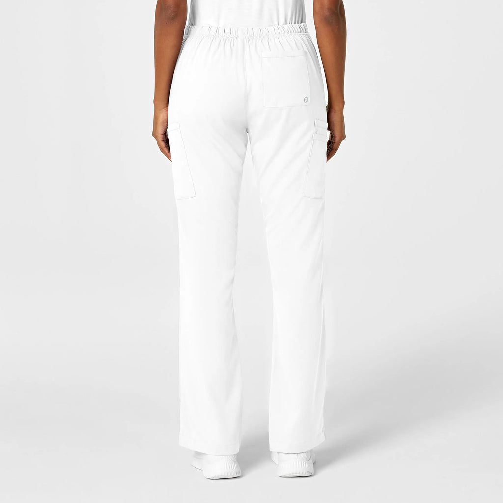 Wink Scrubs Women's Moderate Flare Leg Cargo Scrub Pant White | scrub-supply.com