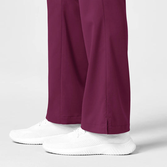 Wink Scrubs Women's Moderate Flare Leg Cargo Scrub Pant Wine | scrub-supply.com