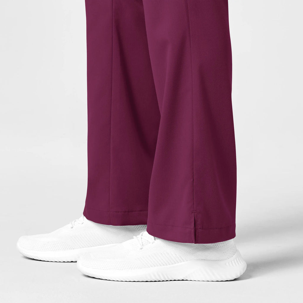 Wink Scrubs Women's Moderate Flare Leg Cargo Scrub Pant Wine | scrub-supply.com