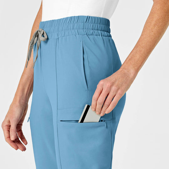 Wink Scrubs Women's High Waist Slim Leg Scrub Pant Bay Blue | scrub-supply.com