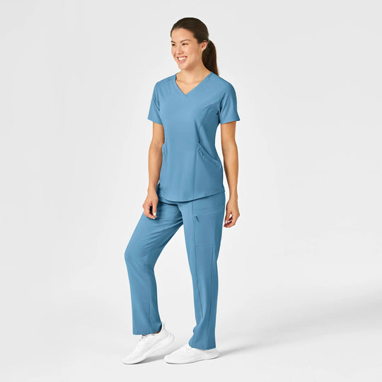 Wink Scrubs Women's High Waist Slim Leg Scrub Pant Bay Blue | scrub-supply.com