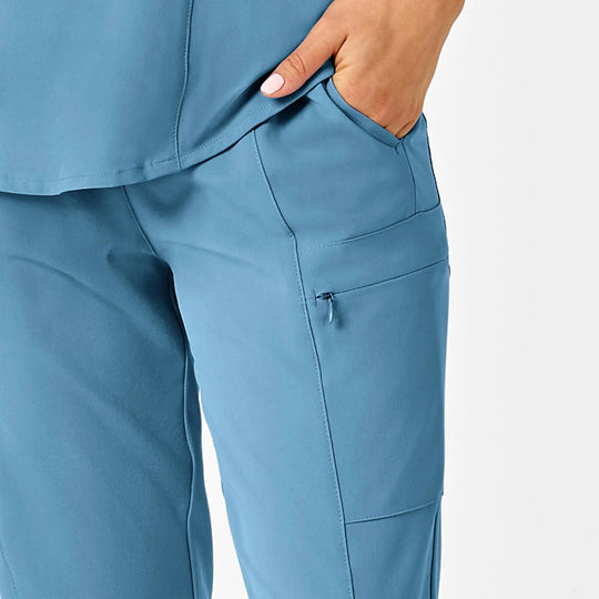 Wink Scrubs Women's High Waist Slim Leg Scrub Pant Bay Blue | scrub-supply.com