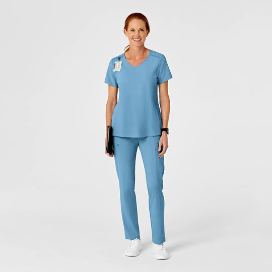 Wink Scrubs Women's High Waist Slim Leg Scrub Pant Bay Blue | scrub-supply.com