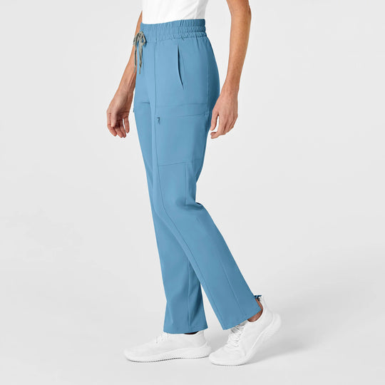 Wink Scrubs Women's High Waist Slim Leg Scrub Pant Bay Blue | scrub-supply.com