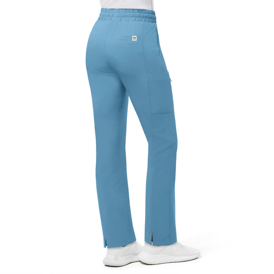 Wink Scrubs Women's High Waist Slim Leg Scrub Pant Bay Blue | scrub-supply.com
