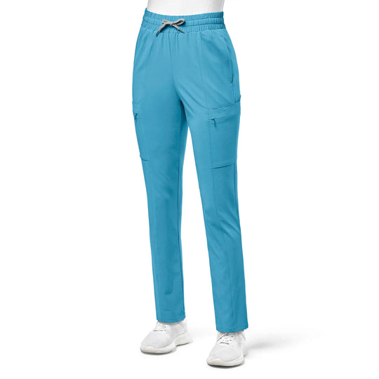 Wink Scrubs Women's High Waist Slim Leg Scrub Pant Bay Blue | scrub-supply.com
