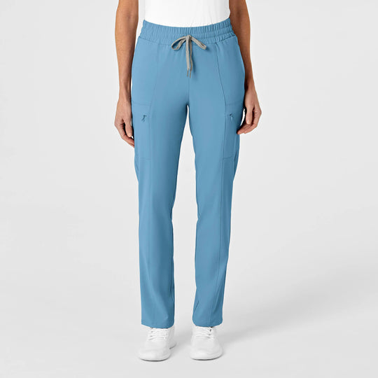 Wink Scrubs Women's High Waist Slim Leg Scrub Pant Bay Blue | scrub-supply.com