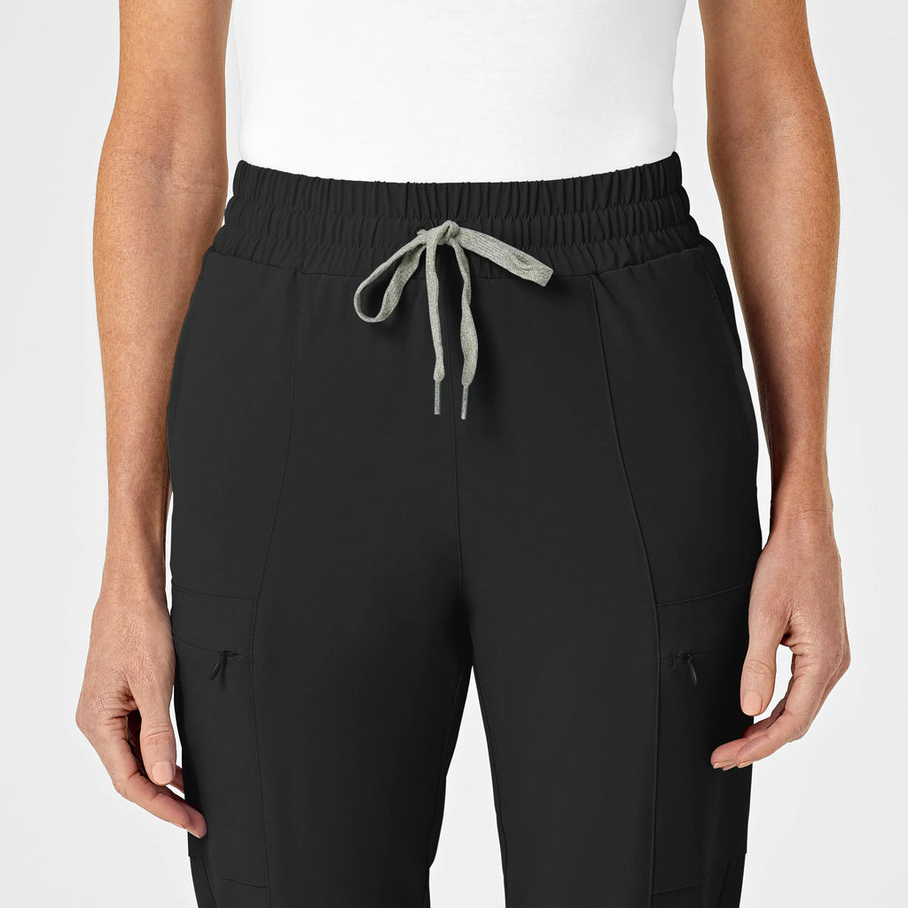 Wink Scrubs Women's High Waist Slim Leg Scrub Pant Black | scrub-supply.com