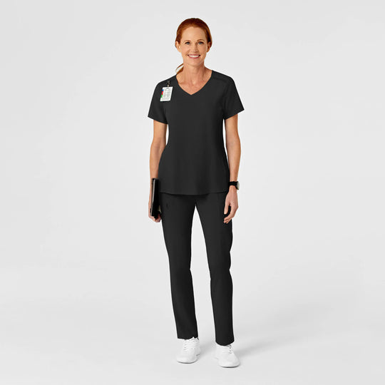Wink Scrubs Women's High Waist Slim Leg Scrub Pant Black | scrub-supply.com