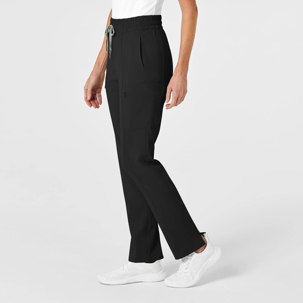 Wink Scrubs Women's High Waist Slim Leg Scrub Pant Black | scrub-supply.com