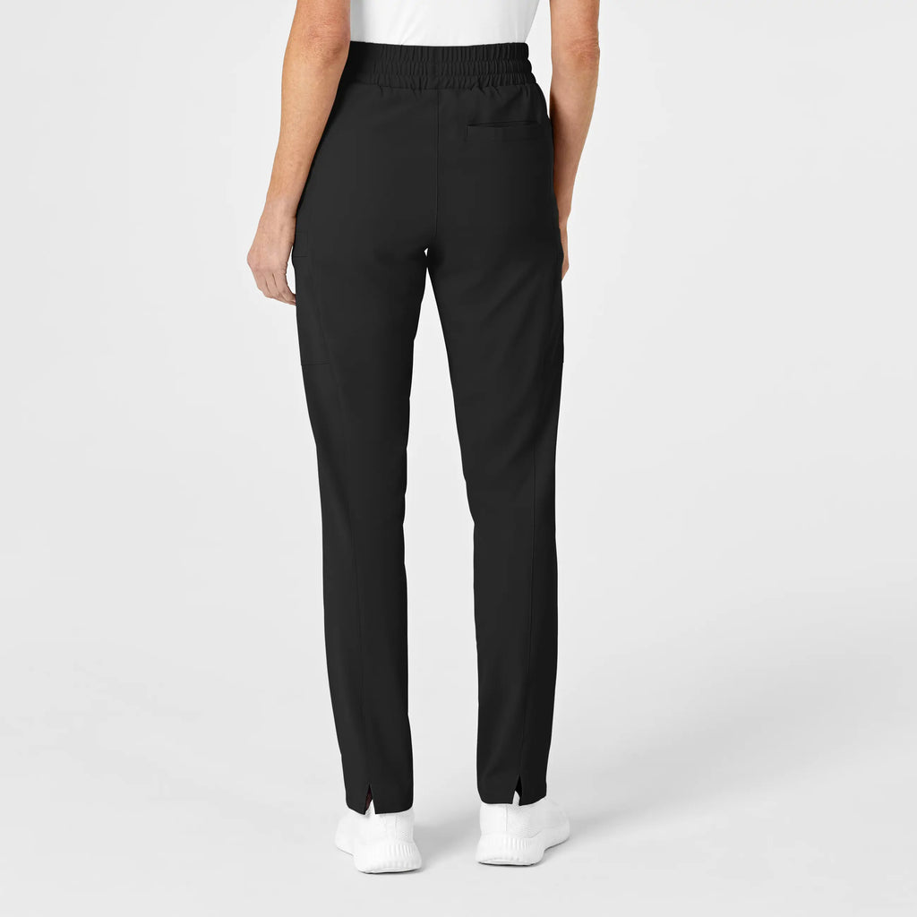 Wink Scrubs Women's High Waist Slim Leg Scrub Pant Black | scrub-supply.com