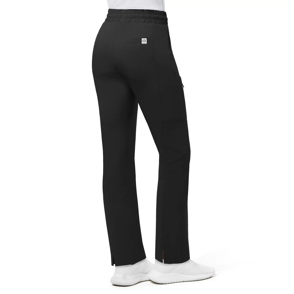 Wink Scrubs Women's High Waist Slim Leg Scrub Pant Black | scrub-supply.com