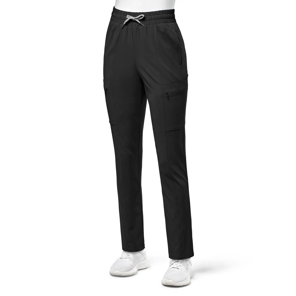 Wink Scrubs Women's High Waist Slim Leg Scrub Pant Black | scrub-supply.com