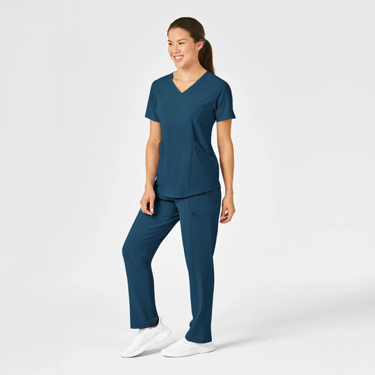 Wink Scrubs Women's High Waist Slim Leg Scrub Pant Caribbean Blue | scrub-supply.com