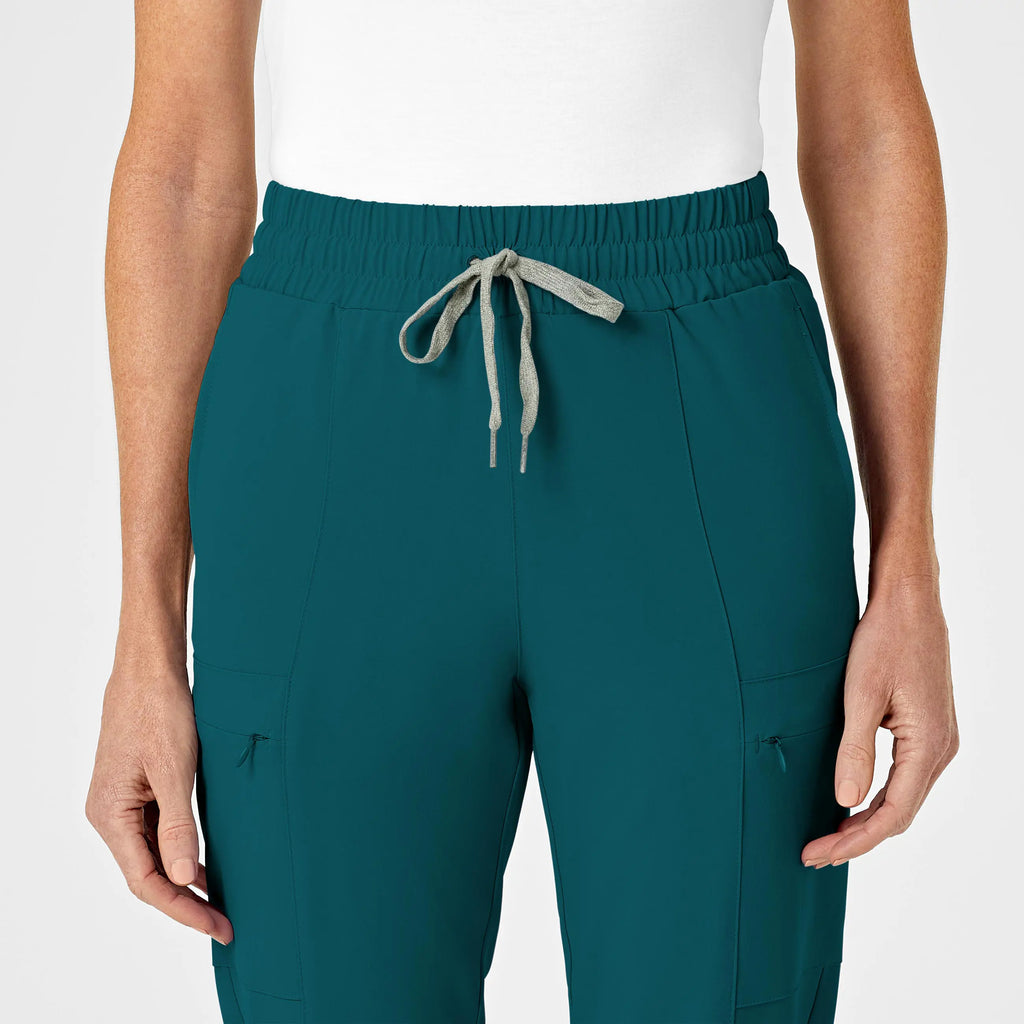 Wink Scrubs Women's High Waist Slim Leg Scrub Pant Caribbean Blue | scrub-supply.com