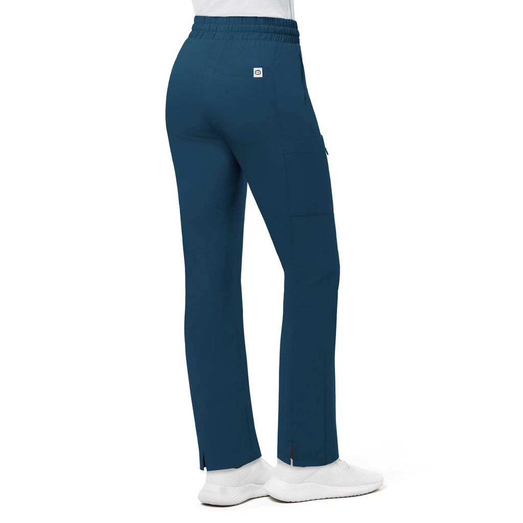 Wink Scrubs Women's High Waist Slim Leg Scrub Pant Caribbean Blue | scrub-supply.com