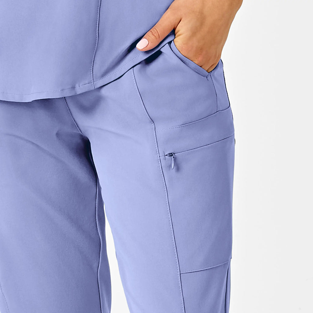 Wink Scrubs Women's High Waist Slim Leg Scrub Pant Ceil Blue | scrub-supply.com