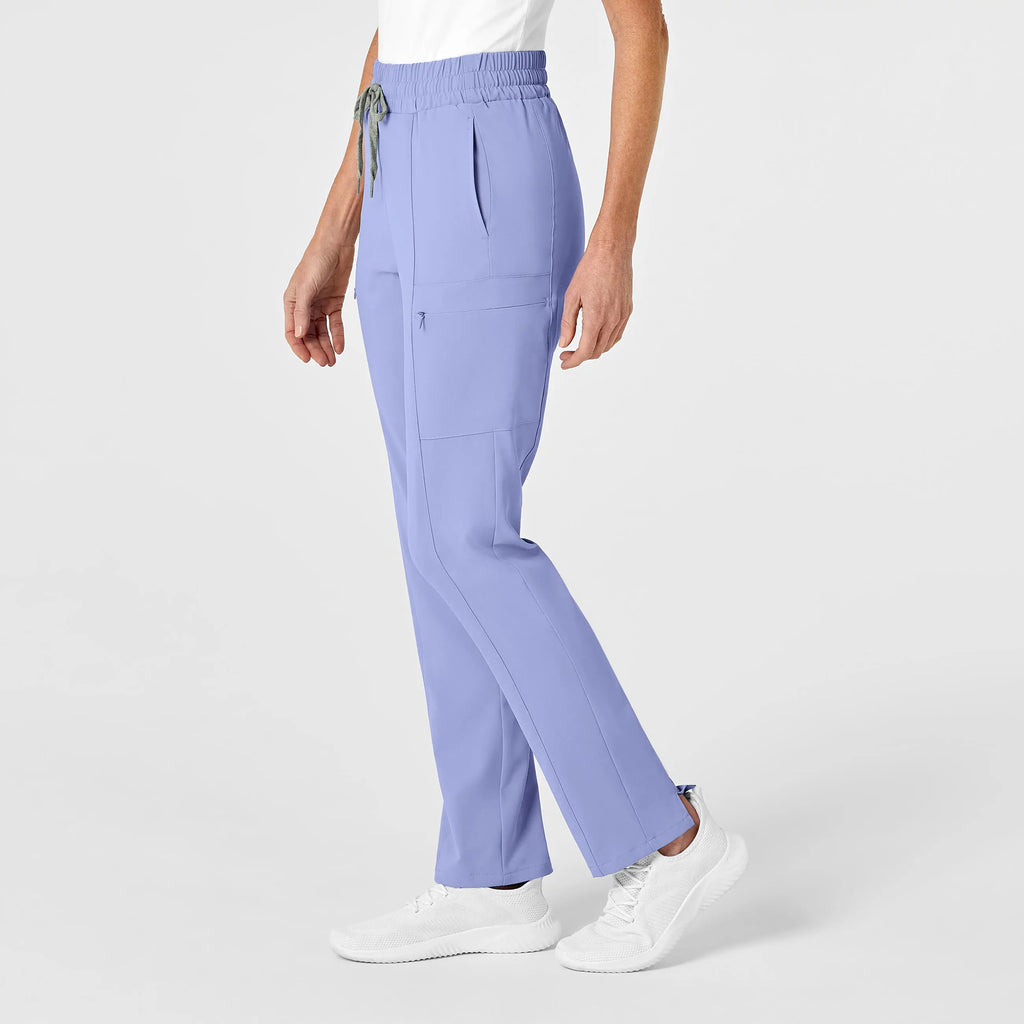 Wink Scrubs Women's High Waist Slim Leg Scrub Pant Ceil Blue | scrub-supply.com