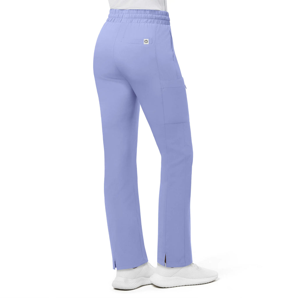 Wink Scrubs Women's High Waist Slim Leg Scrub Pant Ceil Blue | scrub-supply.com