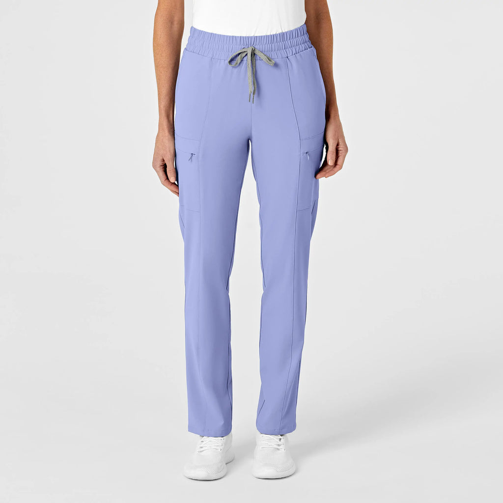 Wink Scrubs Women's High Waist Slim Leg Scrub Pant Ceil Blue | scrub-supply.com