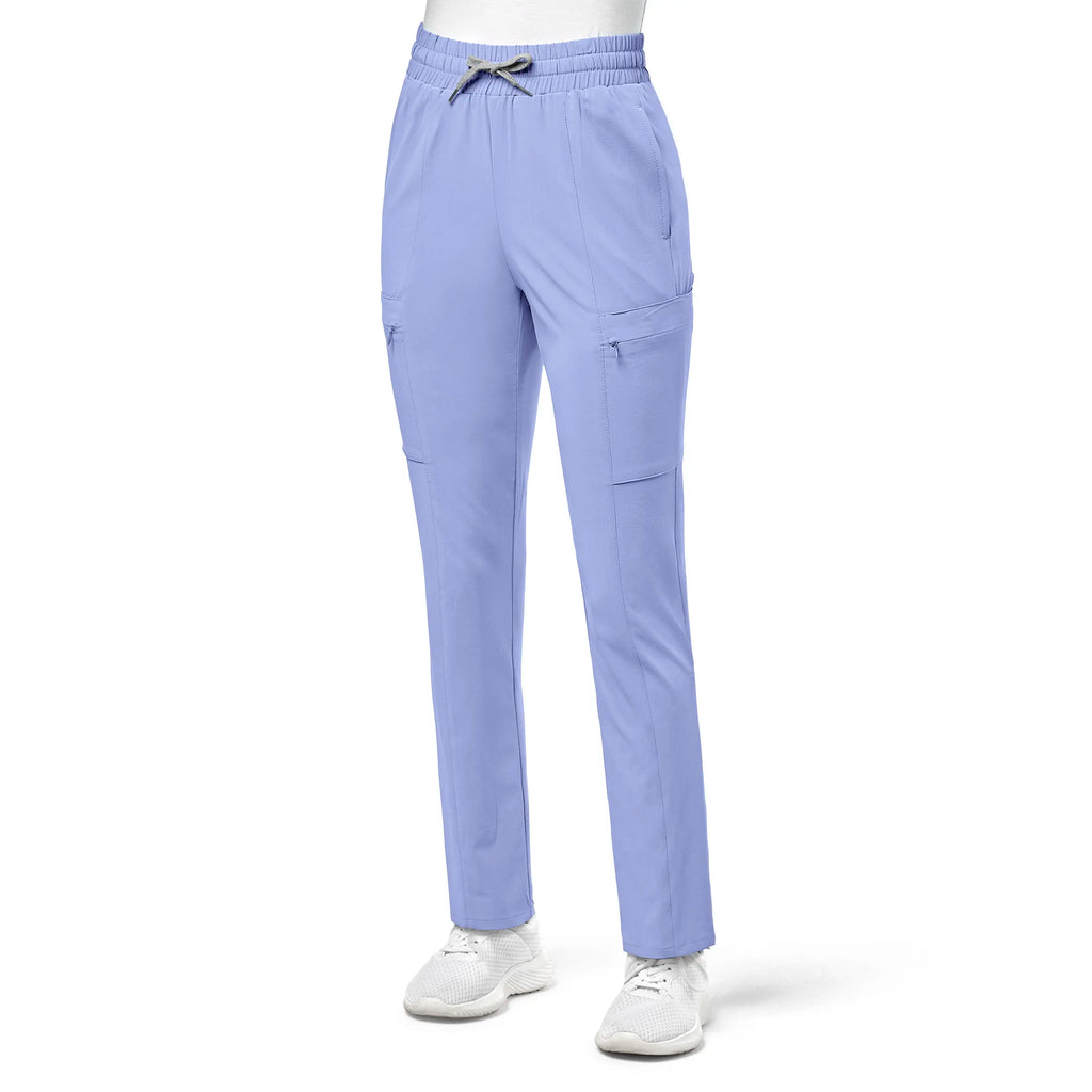 Wink Scrubs Women's High Waist Slim Leg Scrub Pant Ceil Blue | scrub-supply.com