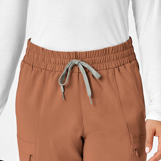 Wink Scrubs Women's High Waist Slim Leg Scrub Pant Clay | scrub-supply.com